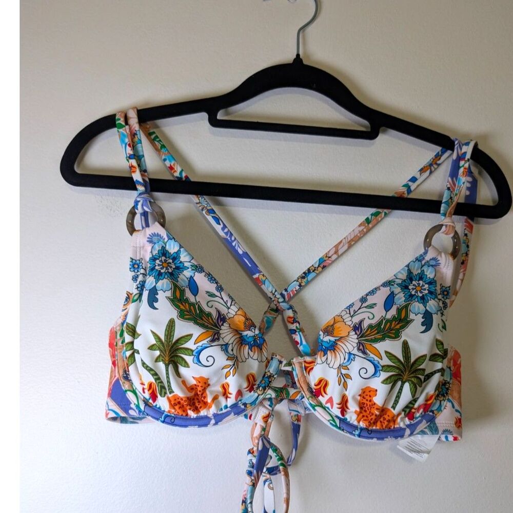 Cupshe Island Mosaic Ornate Bikini Set Size M Boho Beach Two Piece Swimsuit - Picture 4 of 9